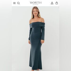 Worth Collective Monroe Maxi in Dusty Navy